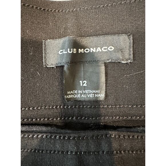 Club Monaco Black Faux Leather Front Pull-on Pants Size 12 - Picture 9 of 9